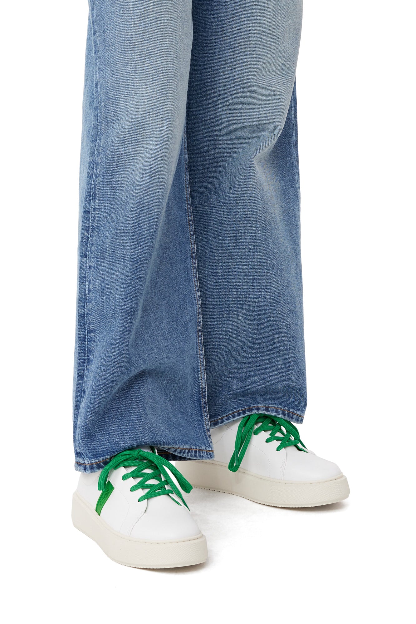 Contrast Stitch Sneaker | Kelly Green