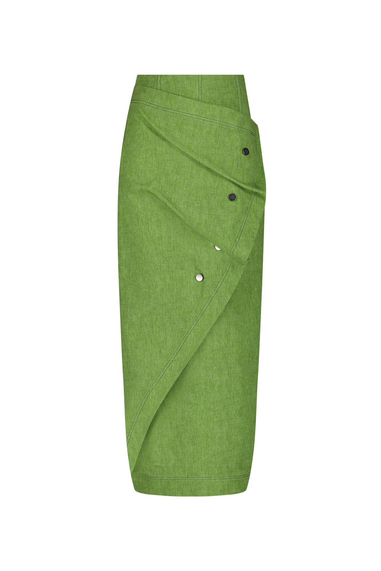 Stretch Denim Ruffle Skirt | Cactus