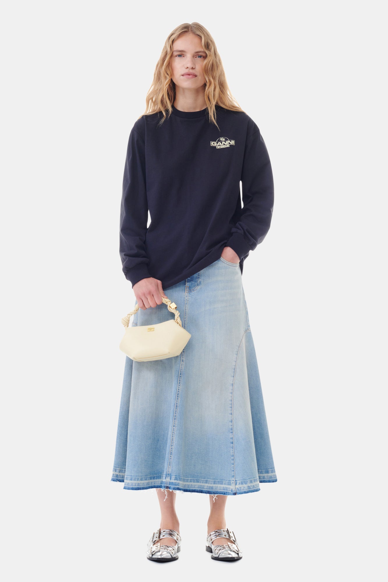 Feminine Buckle Ballerina Metallic | Silver