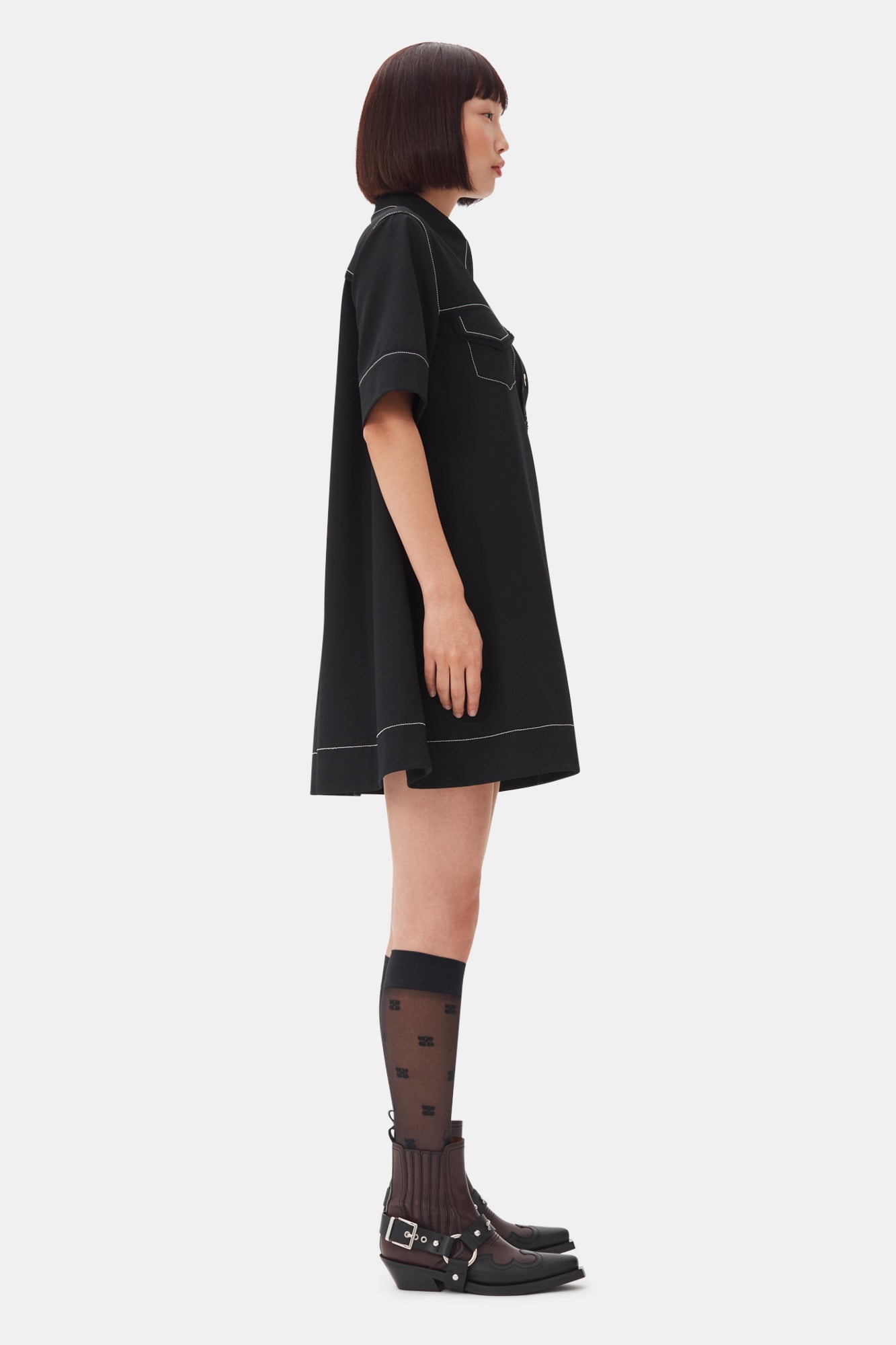 Fitted Chelsea Western Boot Bicolor | Black/Chocolate Fondant