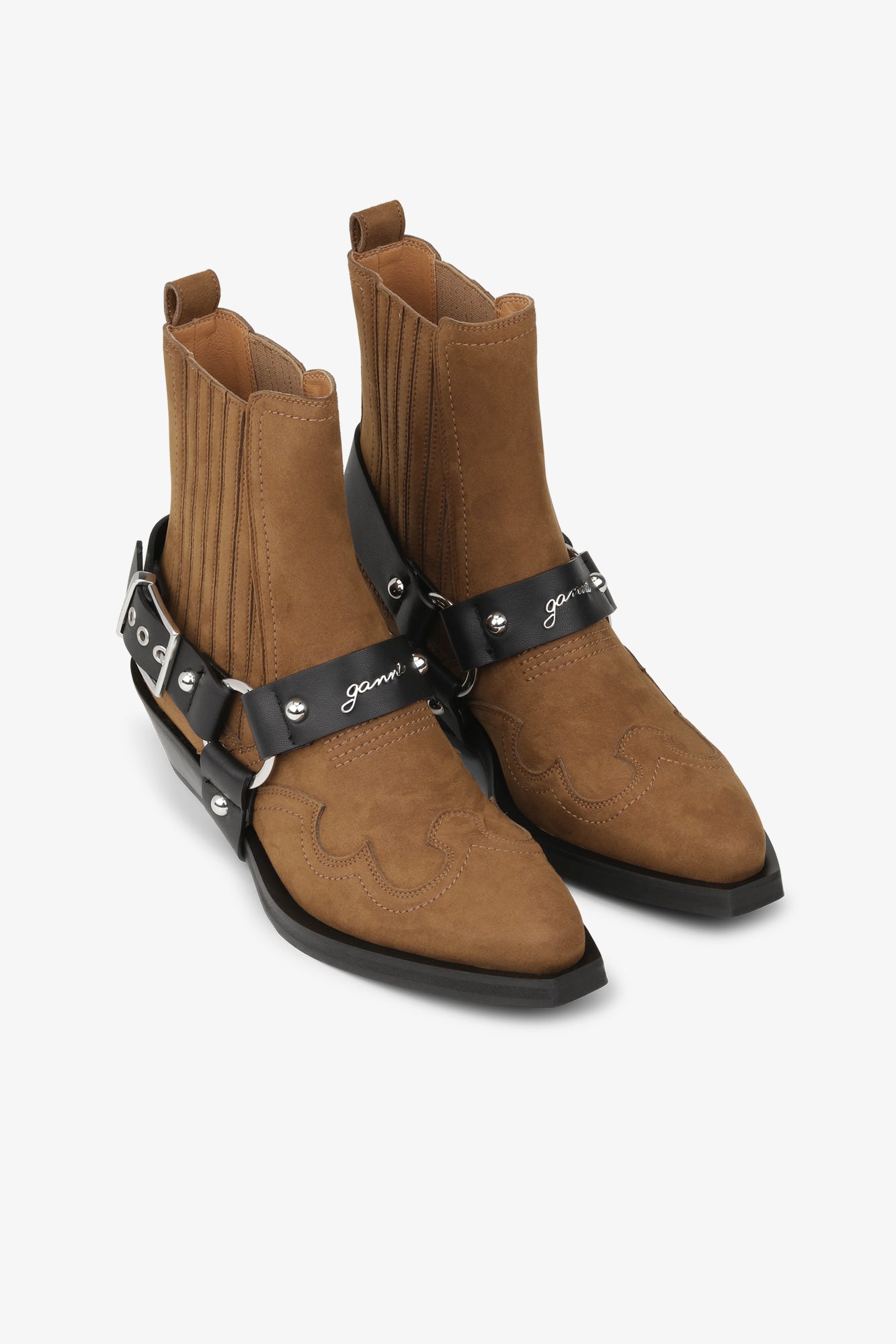 Fitted Chelsea Western Boot Suede | Tobacco Brown