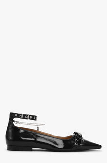 Eyelets Jewel Ballerina Naplack | Black