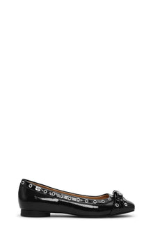 Eyelets Bow Ballerina Naplack | Black