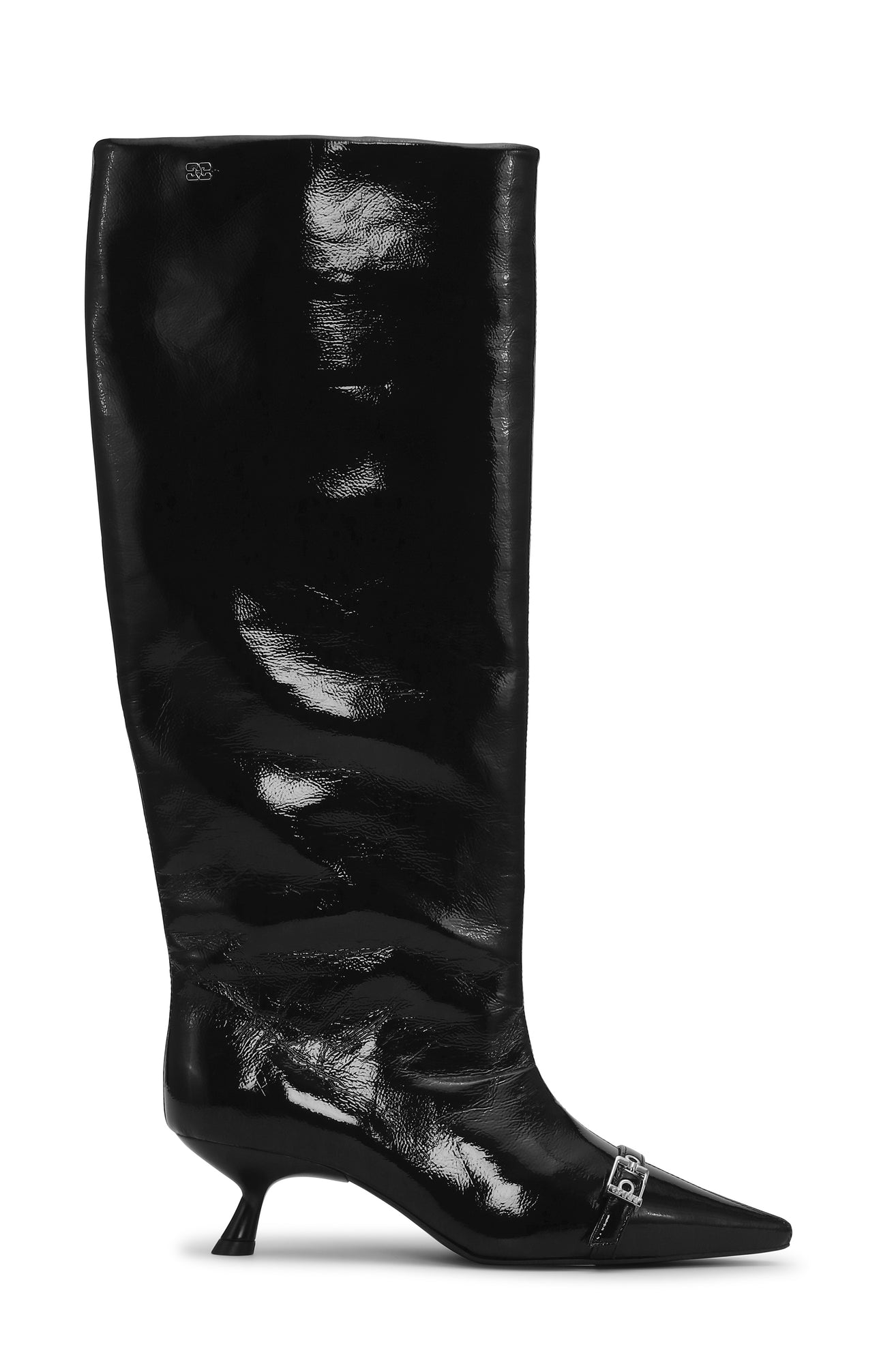 Eyelets Slouchy High Shaft Boot Naplack | Black