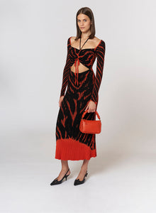 Altuzarra | ALTUZARRA Mariama Print Maxi Dress in Pumpkin Shibori