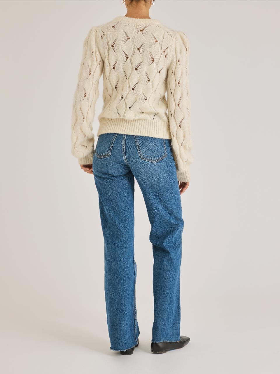 Alpaca Chainette Sweater | Ivory