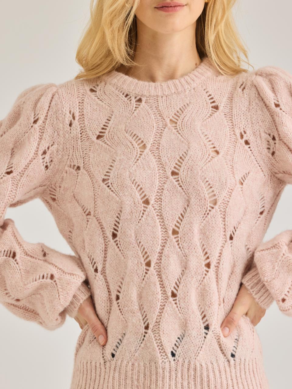 Alpaca Chainette Sweater | Blush