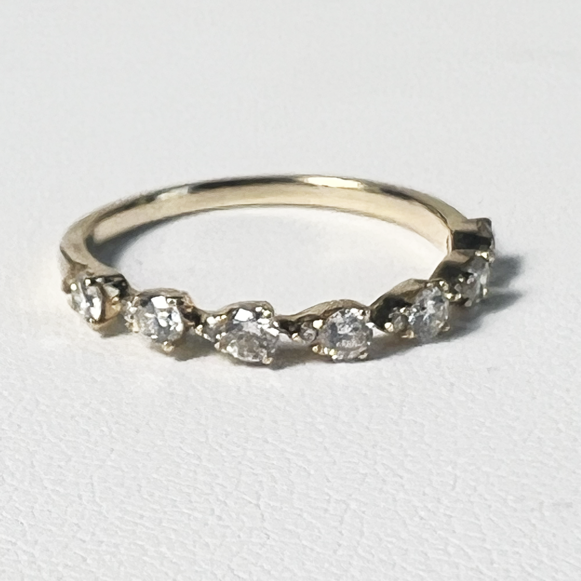 Perfect Pear Diamond Band | 10K Yellow Gold | 0.43 CTW (Approx) White Diamond