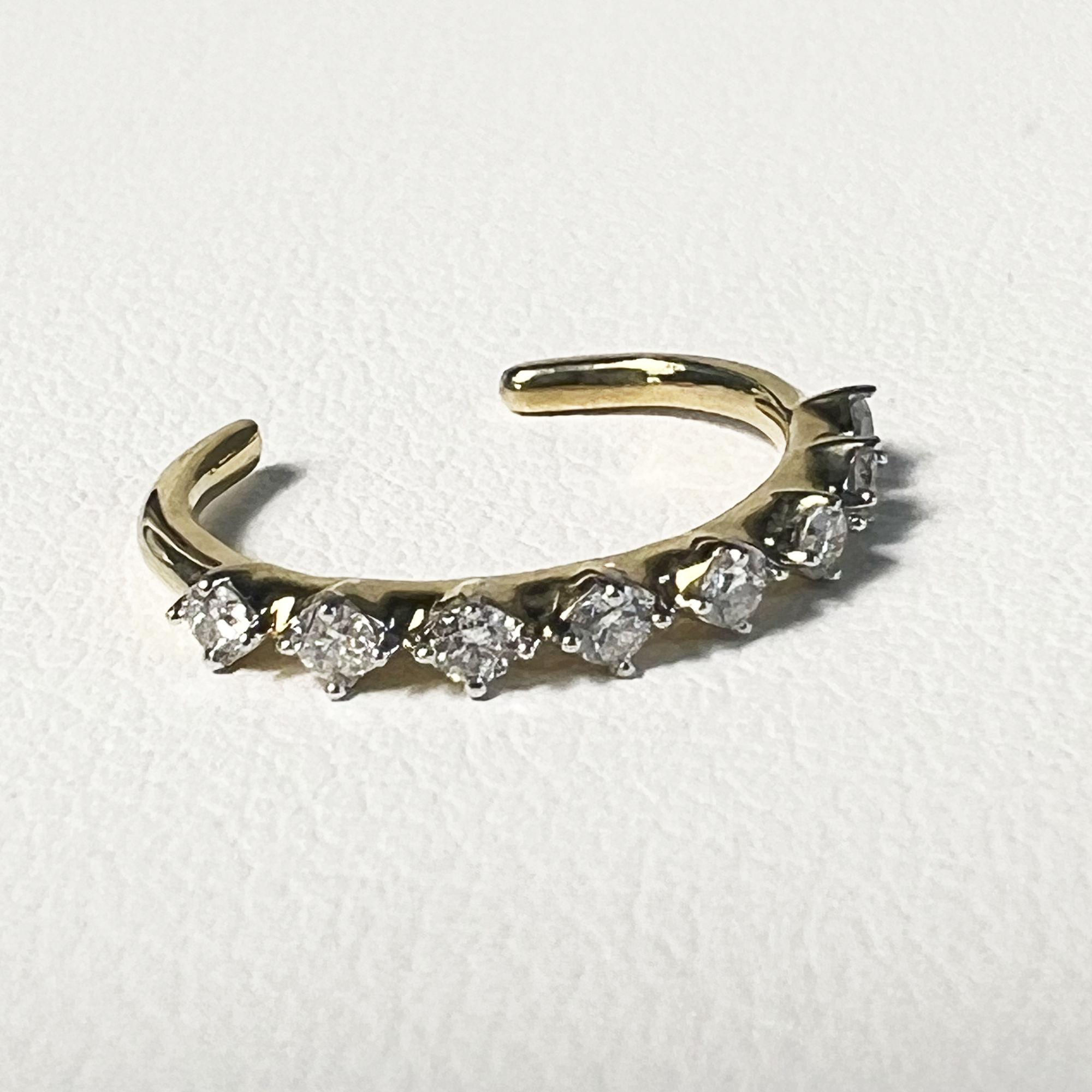 Bright Lights Ear Cuff | 10K Yellow Gold | 0.11 CTW (Approx) White Diamond