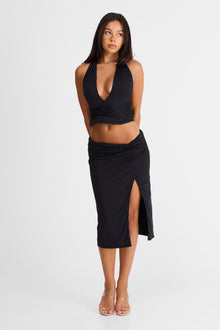 Arielle Midi Skirt | Black