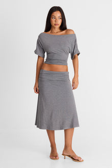 Lorelei Midi Skirt | Grey Marle