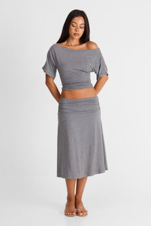 Lorelei Midi Skirt | Grey Marle