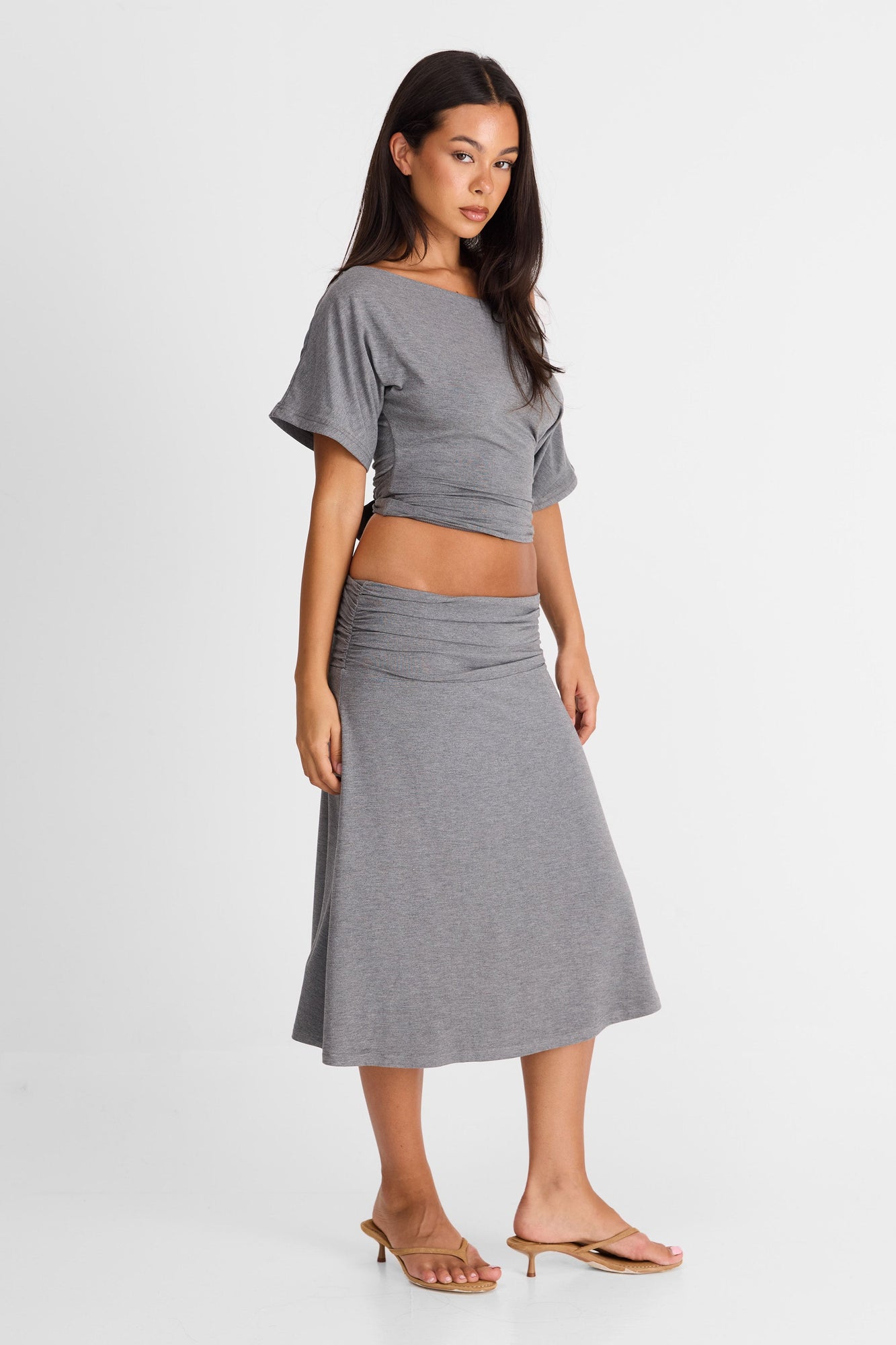 Lorelei Midi Skirt | Grey Marle