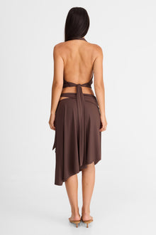 Luna Midi Skirt | Brown