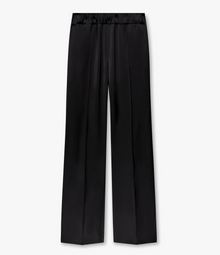 Another Tomorrow Satin Jogger in Black – Satin Women's Trousers