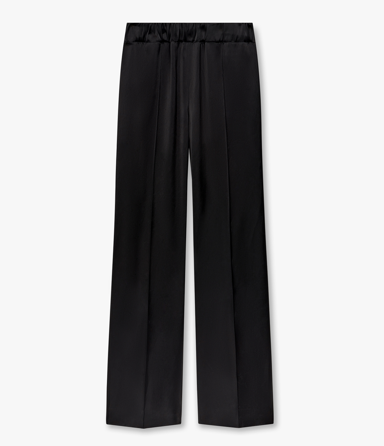 Another Tomorrow Satin Jogger in Black – Satin Women's Trousers