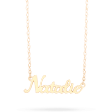 Natalie Name Necklace | 14K Yellow Gold