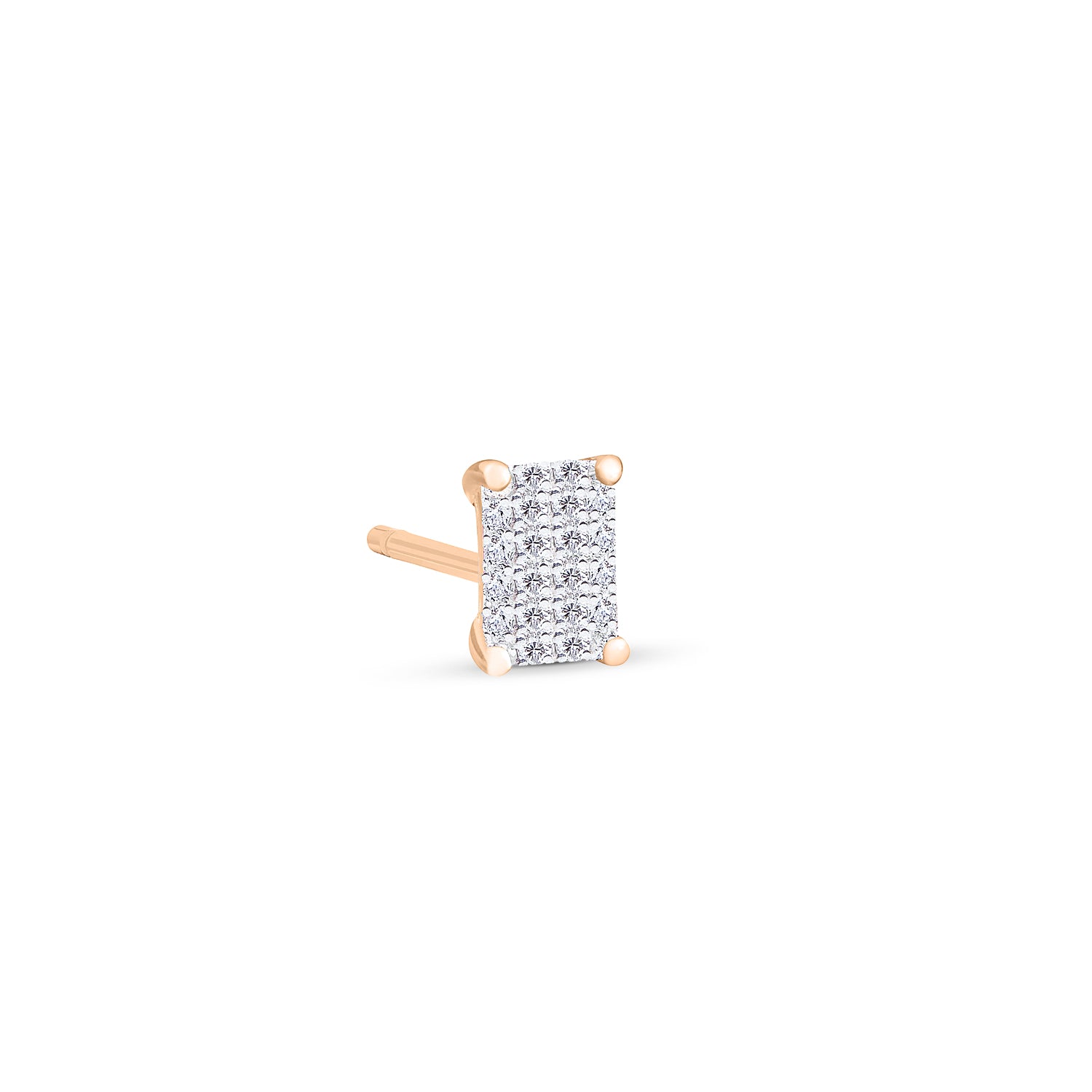 Solo Diamond Midnight Stud | 18K Rose Gold