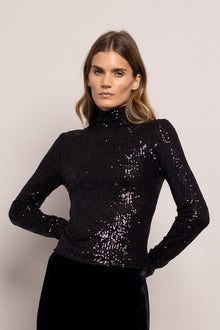 Piper Top | Black Sequin