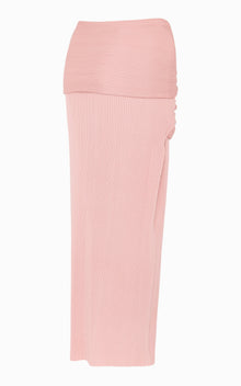 Serpent Wrapped Rib Skirt | Rose