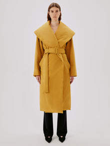 Another Tomorrow Wrap Puffer in Goldenrod – Cotton Women's Outerwear