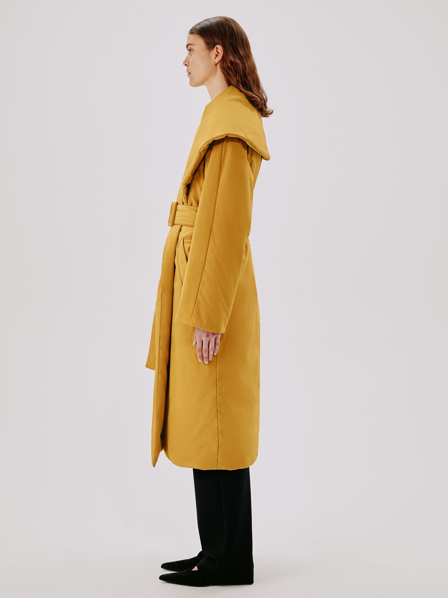 Another Tomorrow Wrap Puffer in Goldenrod – Cotton Women's Outerwear