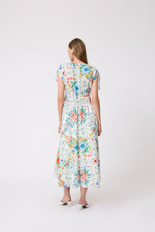 Wildflower Voile Midi Dress | Ivory Multi