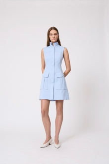 Stretch Cotton Vest Dress | Cloud