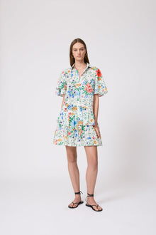Wildflower Voile Ruffle Dress | Ivory Multi
