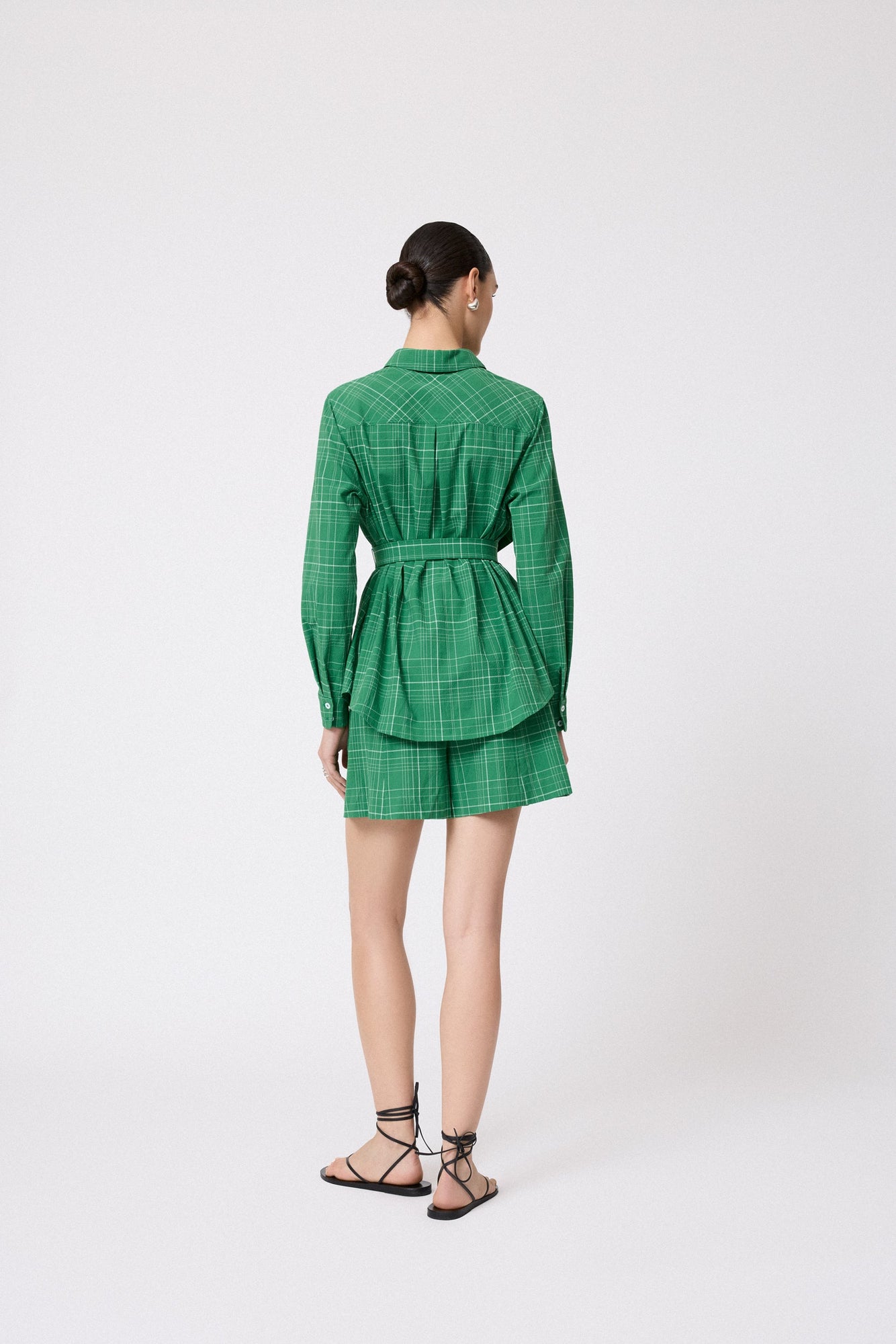 Stretch Seersucker Short | Green