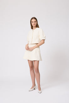 Textured Jersey Short | Ivory