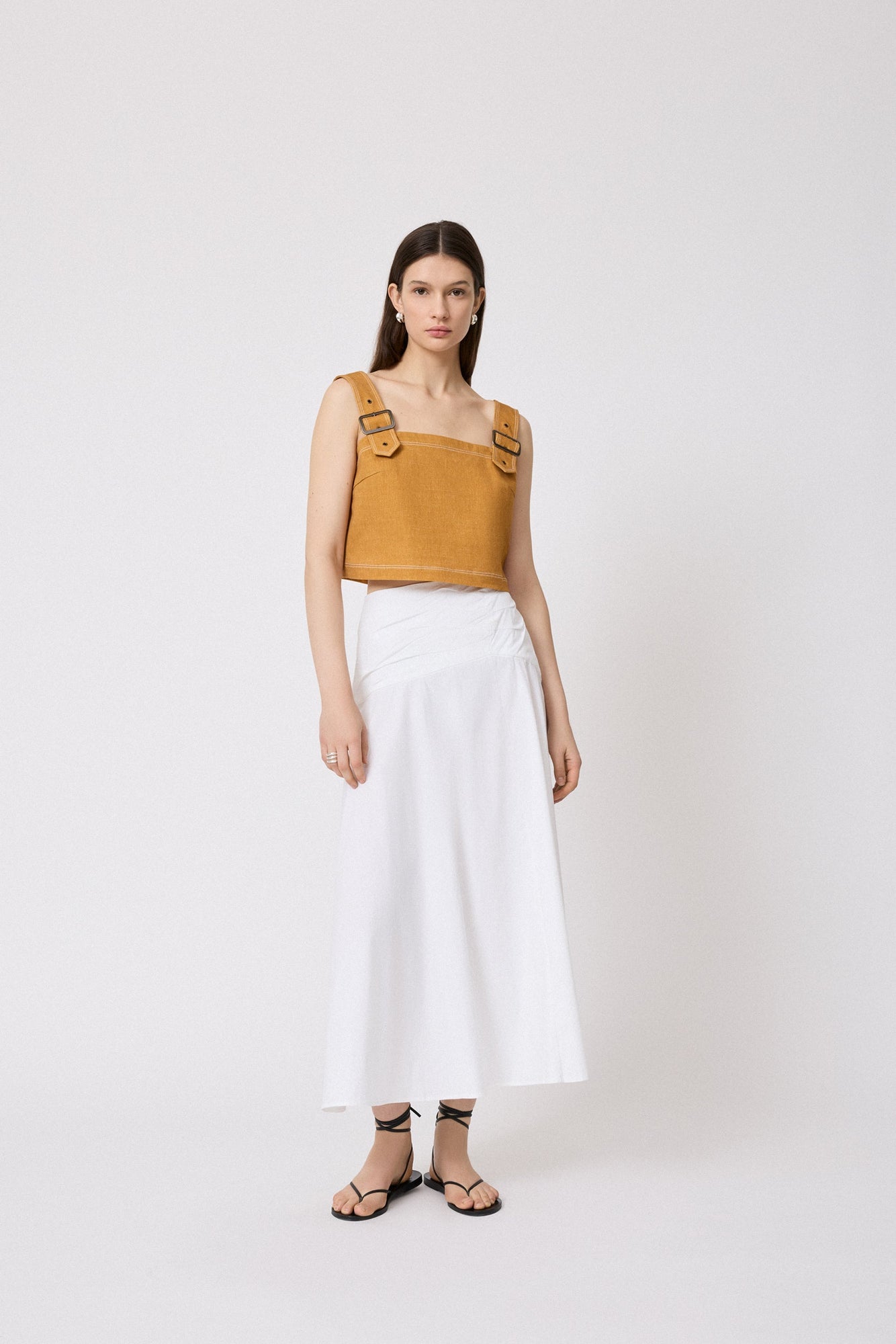 Cotton Poplin Skirt | White
