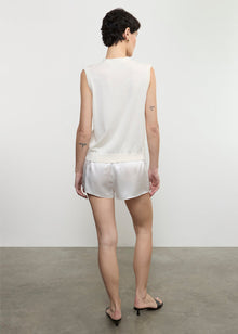 Silk Slip Short | Off White