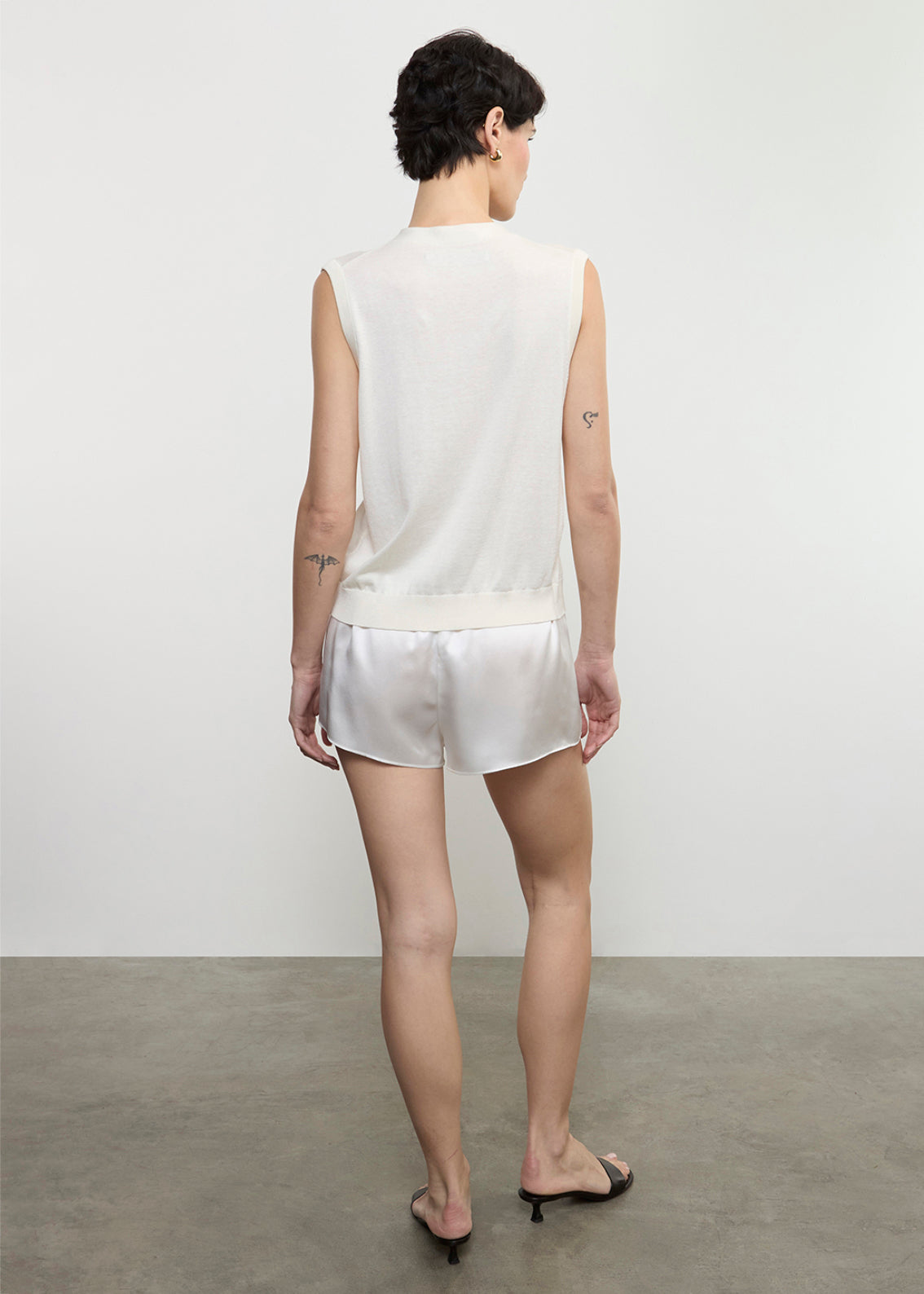 Silk Slip Short | Off White