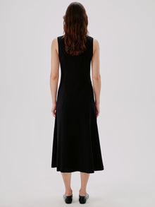 Another Tomorrow Sleeveless Crewneck Dress in Black – Viscose Women's Dress