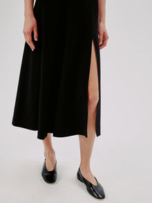 Another Tomorrow Sleeveless Crewneck Dress in Black – Viscose Women's Dress