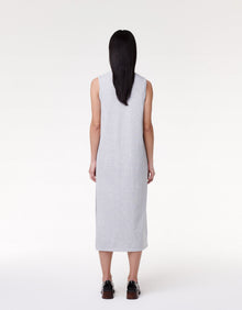 Another Tomorrow Sleeveless Tee Dress in Heather Grey – Cotton Women's Dress