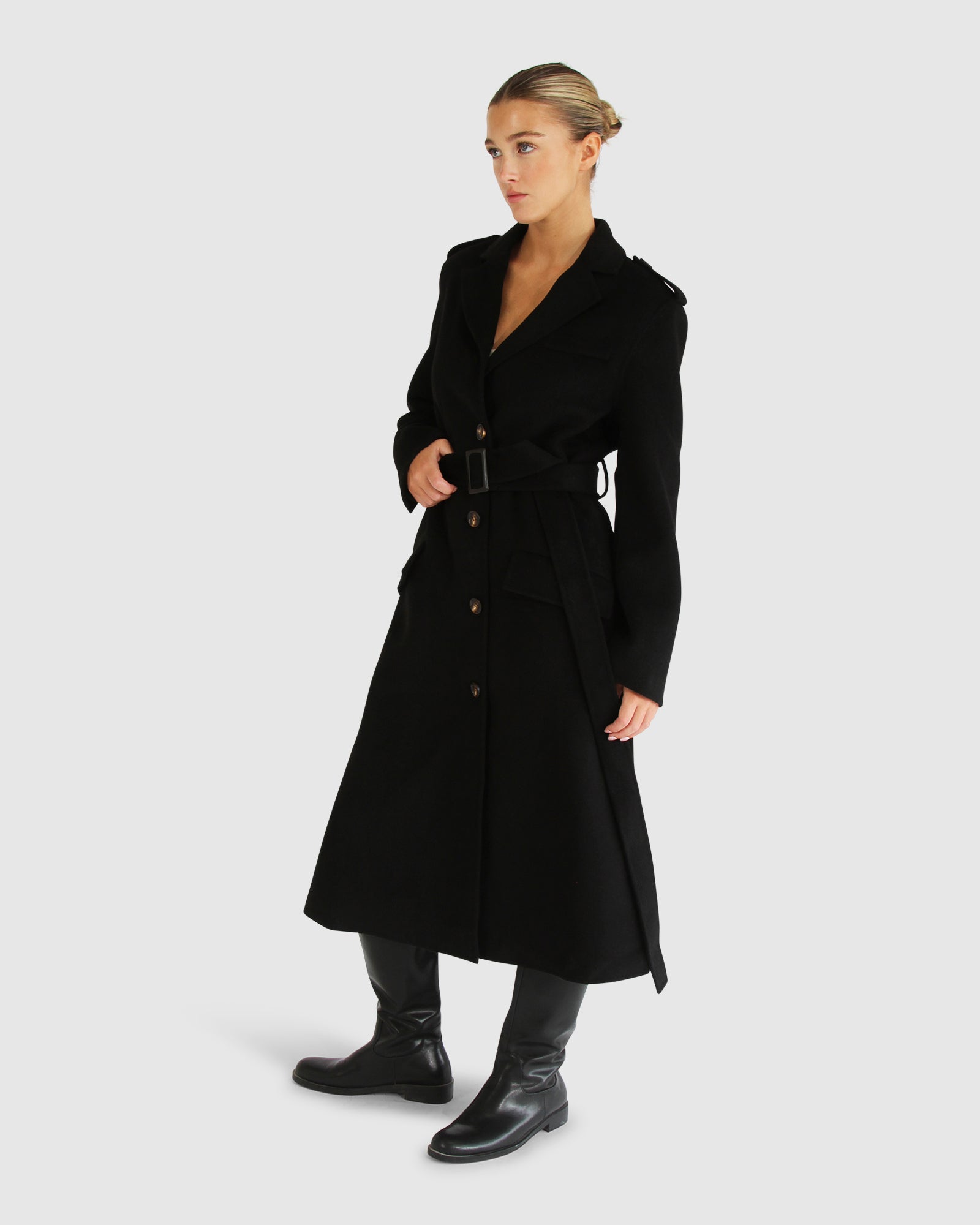 Skylight Longline Coat | Women | Black