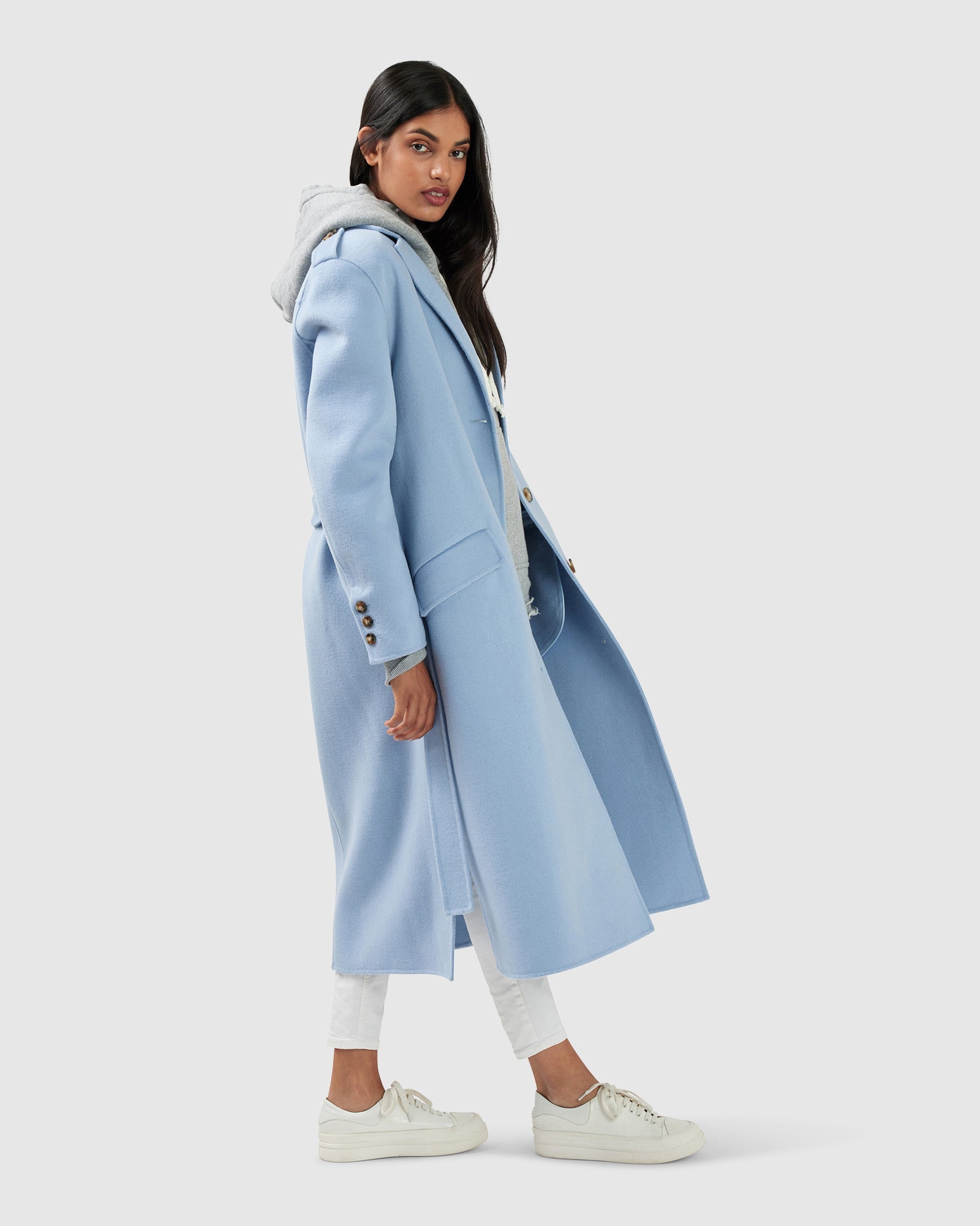 Skylight Longline Coat | Women | Sky Blue