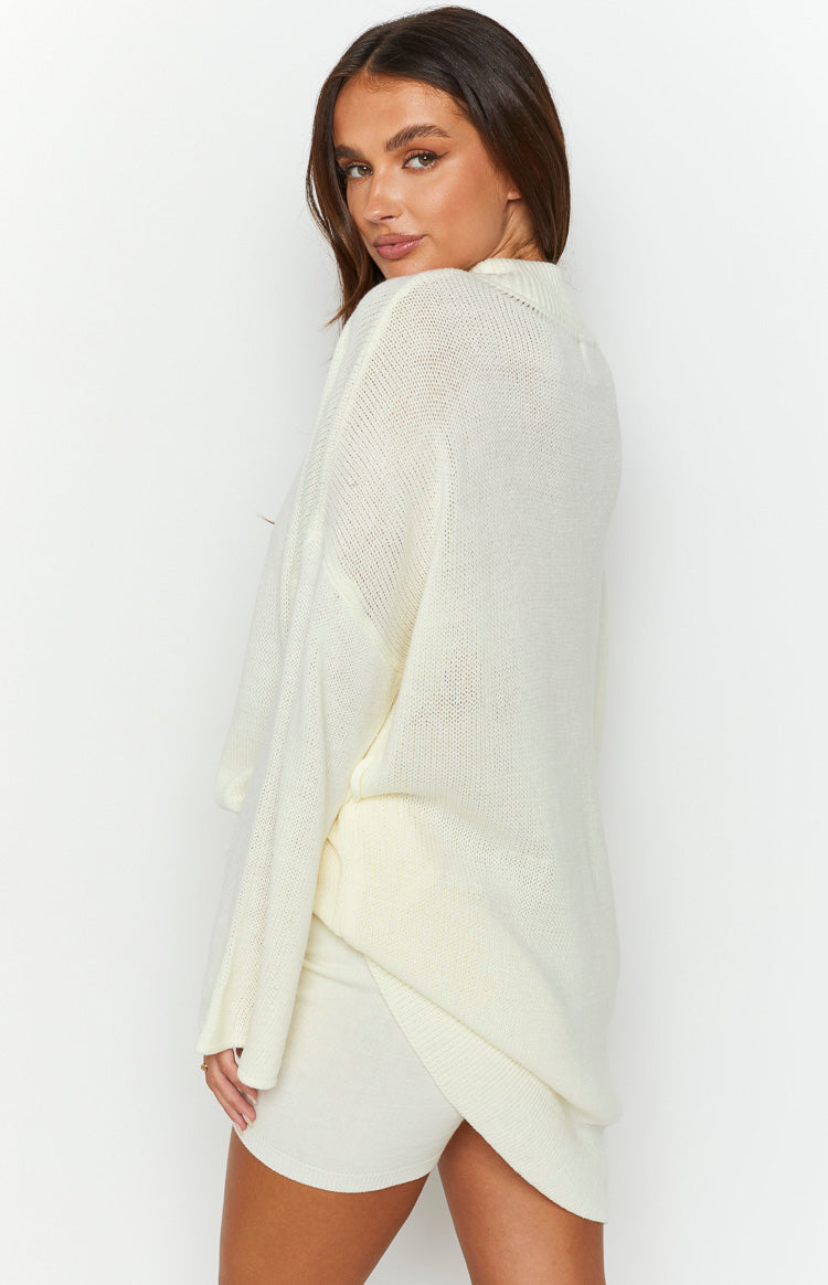 SNDYS Seeker Knit Top | White