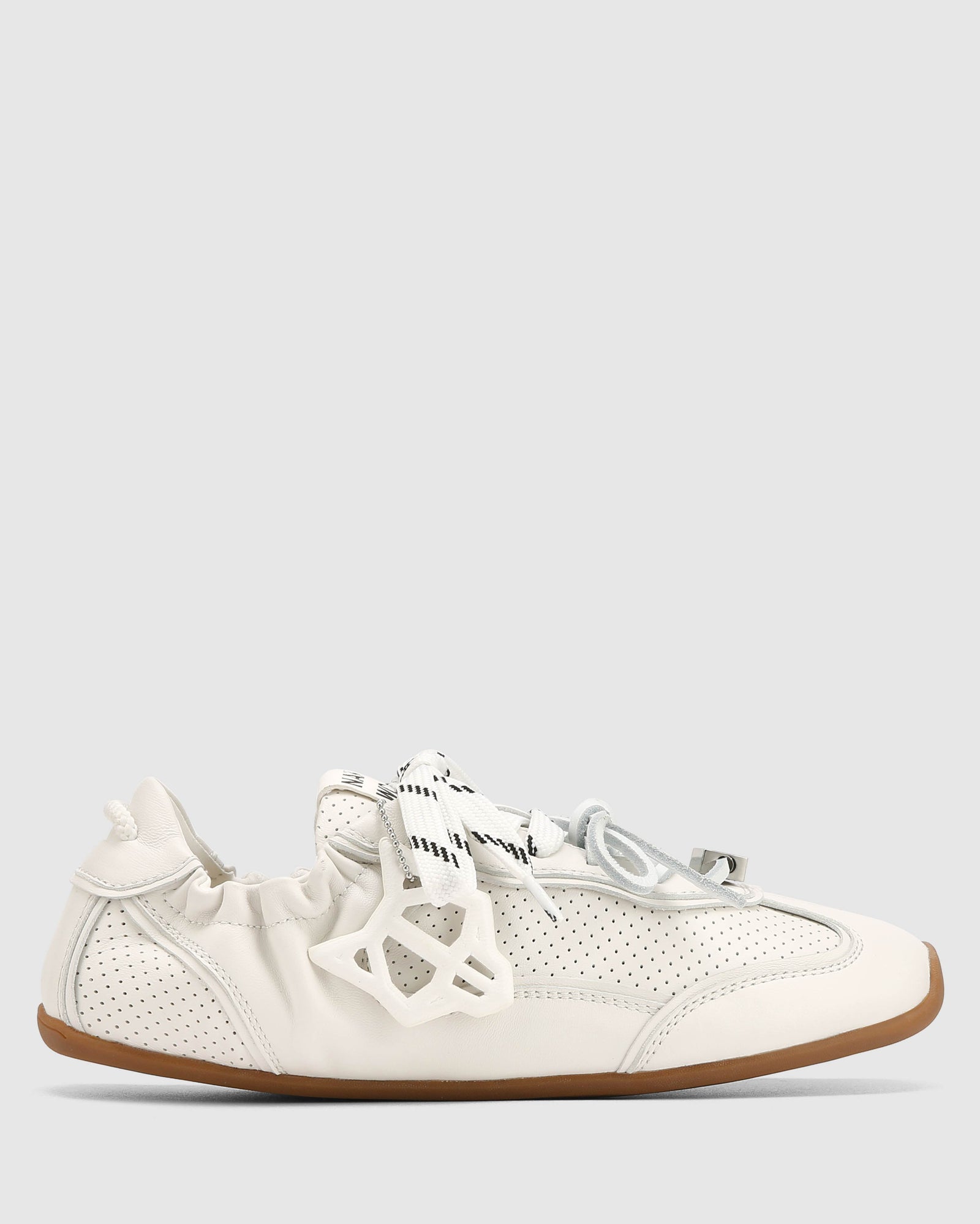 Womens | Soul Perforated Leather Sneaker | White