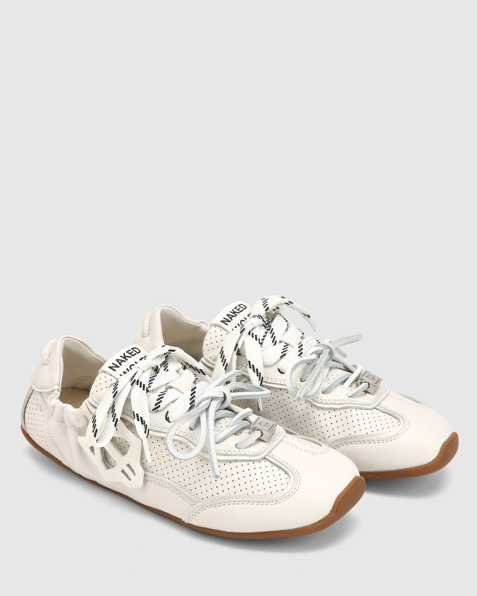 Womens | Soul Perforated Leather Sneaker | White