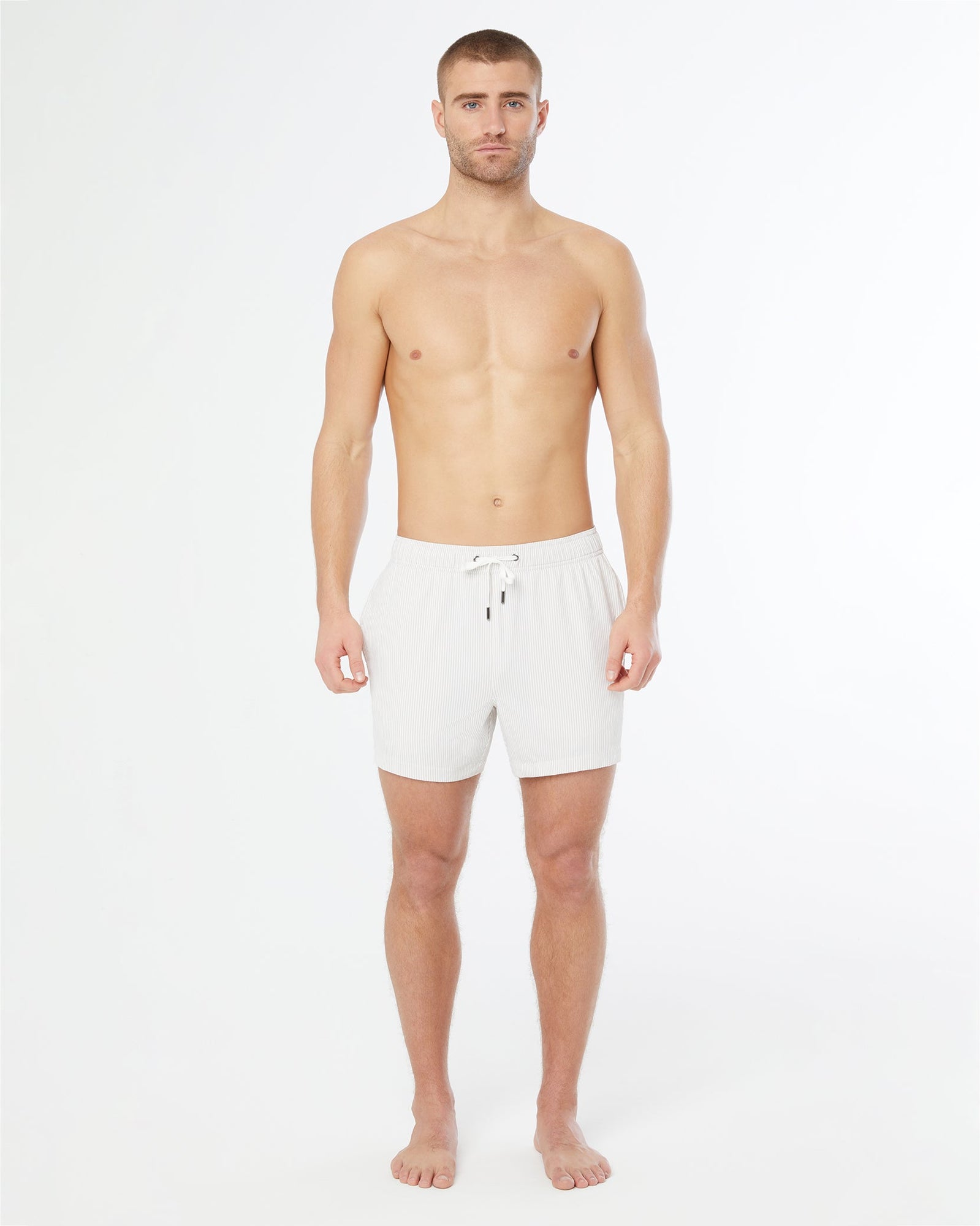 Mens | Charles 5" Swim Trunk - S2024 | Tan/White