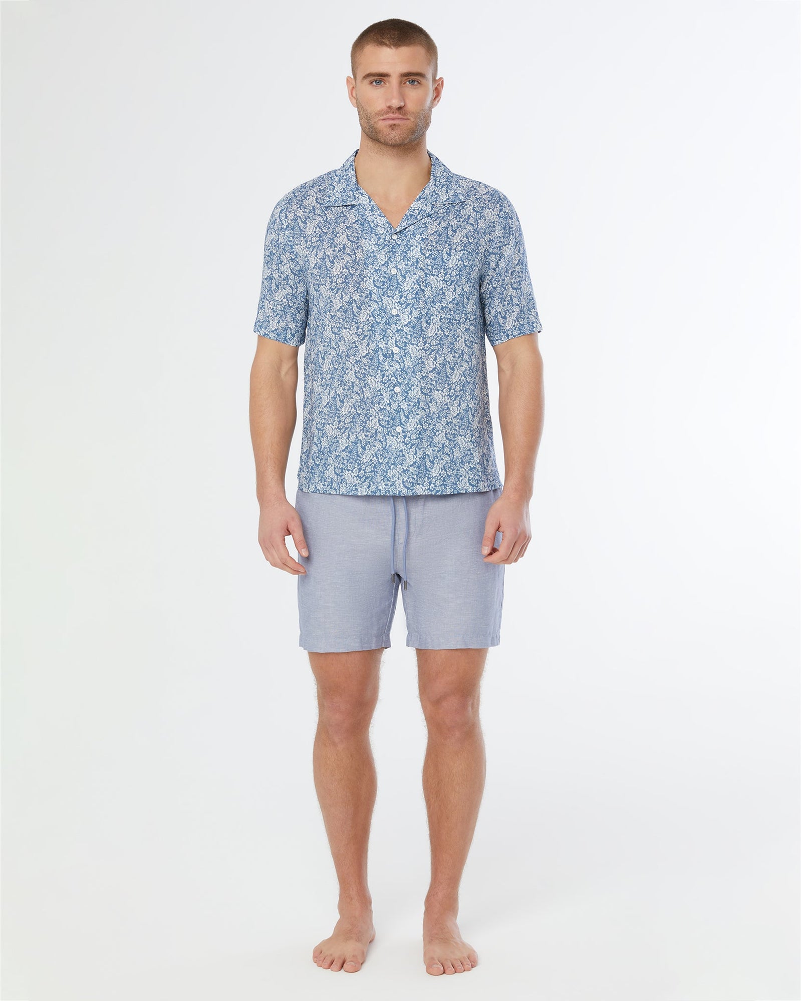 Mens | Viscose Vacation Shirt | Moonlight Blue
