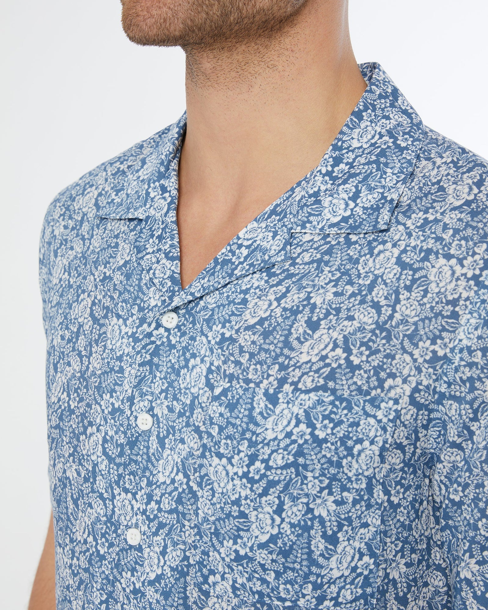 Mens | Viscose Vacation Shirt | Moonlight Blue