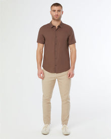 Mens | Jack Air Linen Shirt | Chocolate