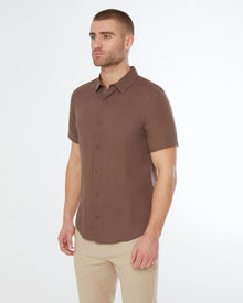Mens | Jack Air Linen Shirt | Chocolate