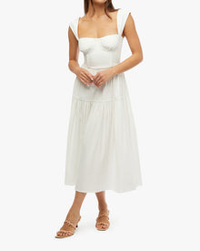 Strap Corset Midi Dress | White