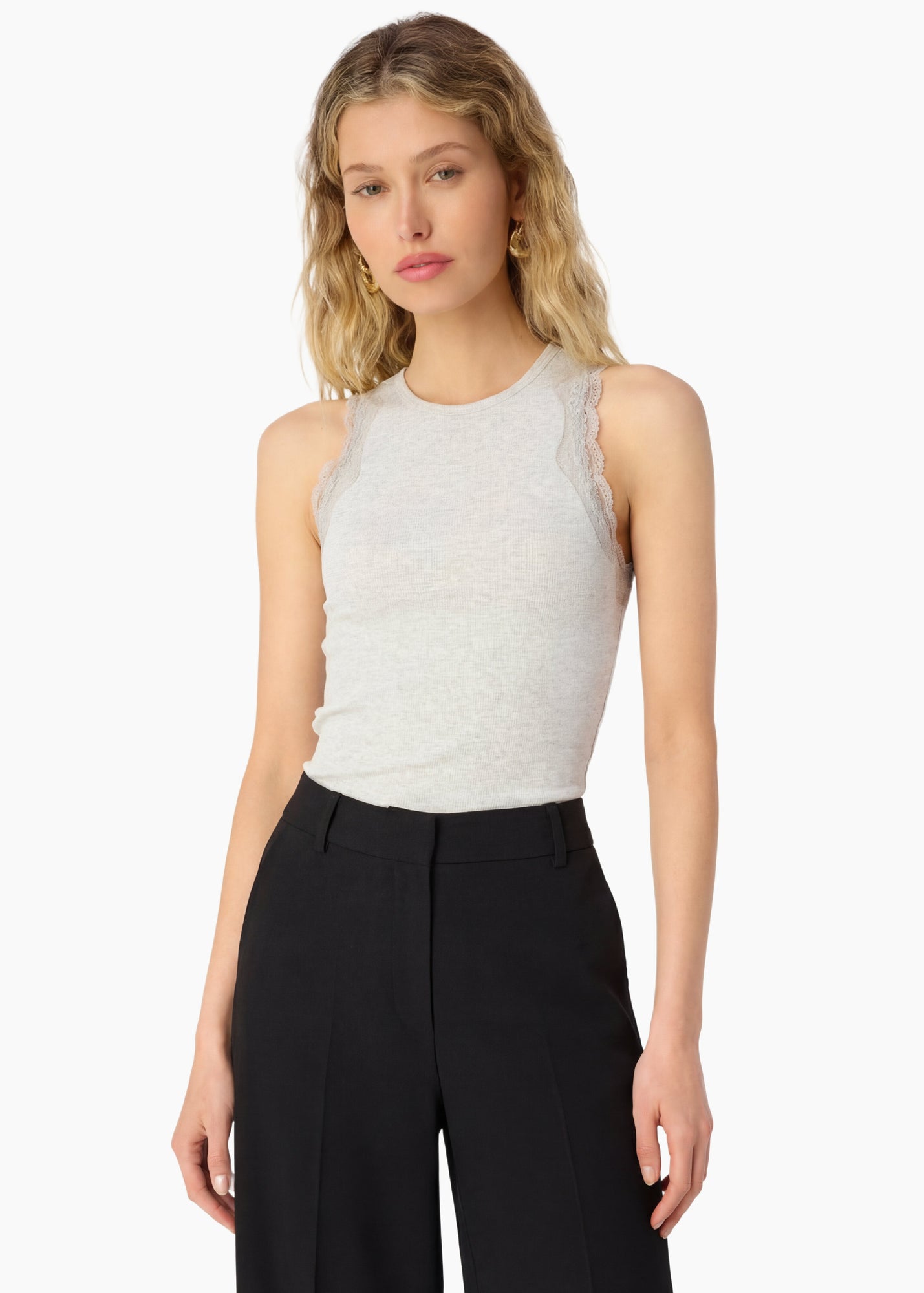 Rian Rib Knit Tank | Heather Gray