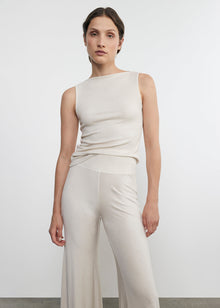 silk knit bias pant in canvas
